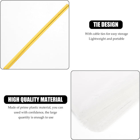 Packaging 100 Sets Gusseted Bread Bags Poly Bread Wrappers with Self-seal Adhesive for Bakery Loaf and Dessert Storage