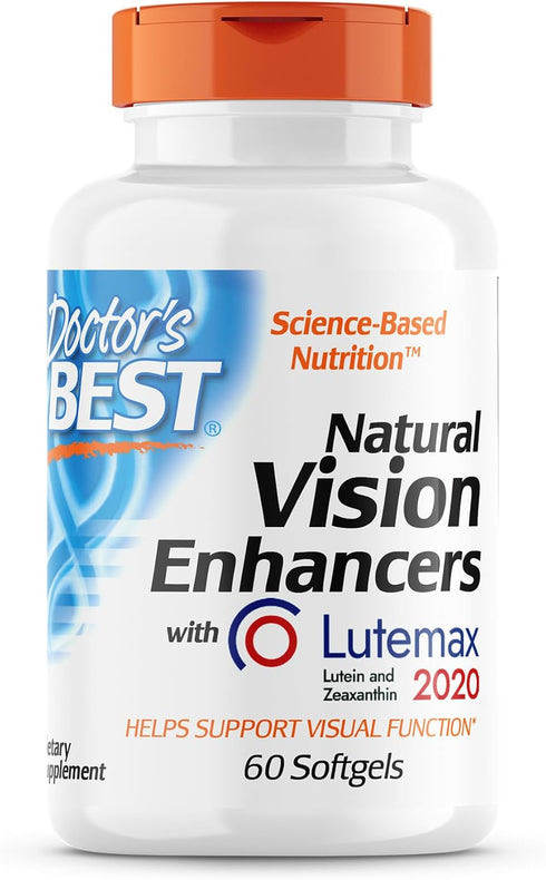 Doctor's BEST Natural Vision Enhancers with Lutemax 2020 - 60 Softgels for Eye Health & Blue-Light Filtering