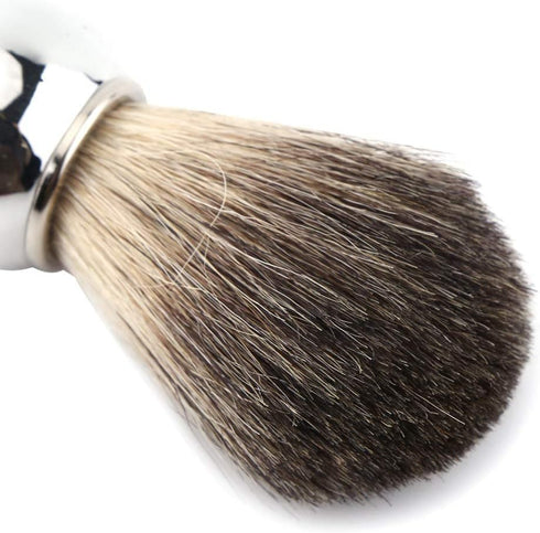 Men's Shaving Brush Set, Professional Shaving Tool Kit with Alloy Mug Bowl and Faux Hair Brush