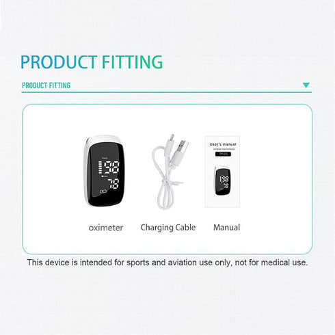 Pulse Oximeter Fingertip, Rechargeable Oxygen Meter, Accurate Blood Oxygen Saturation Monitor for Sports (White)