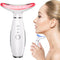Neck Face Beauty Device: 3 in 1 Facial Massager for Skin Care, Face Sculpting Tool with Thermals, Vibration (White)