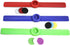 Kids Essential Oil Diffuser Sport Set - 3 Slap Bracelets in Red, Blue, Green for Boys - Unscented