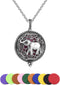 Essential Oil Diffuser Necklace Aromatherapy Oils Jewerly Set for Women Elephant Locket