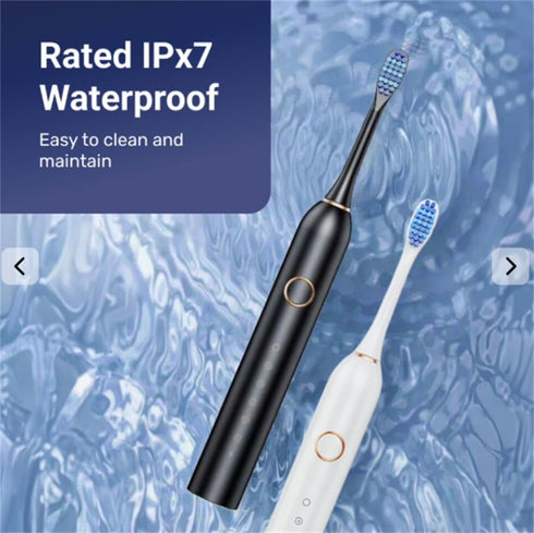 SWZEC (4 Electric Toothbrush for Adults Brush Heads,Black)