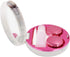 Honbay Fashion Marble Contact Lens Case, Portable Kit with Mirror, Round, Rose Red