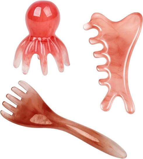 ZHLKHIOP 3 Set of Scalp Massager Tool, Manual Scalp Massagers,Head Spa Equipment, Advanced