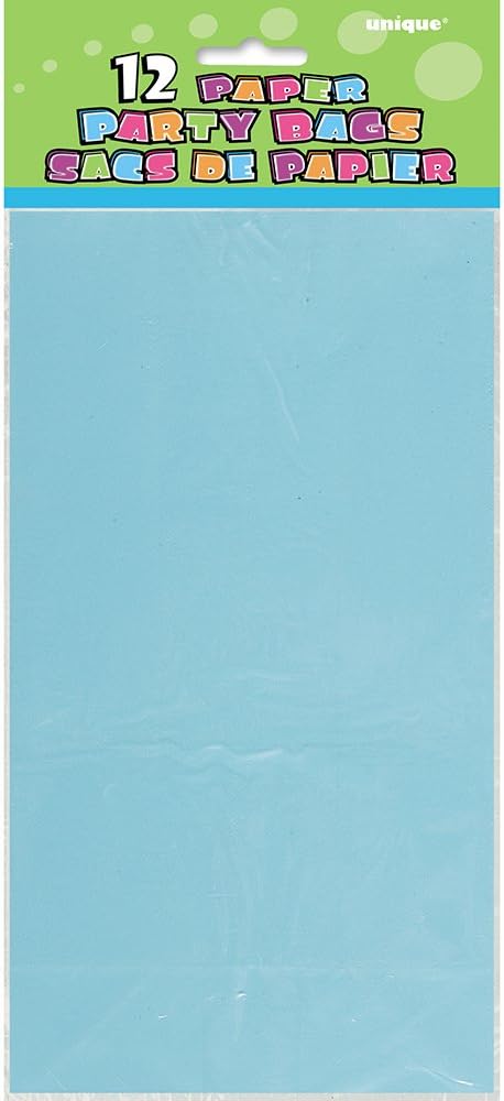 Paper Bags, Baby Blue, 12 Count (Pack of 1)