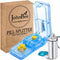 JohnBee Pill Cutter | Best Pill Cutter for Small or Large Pills | Designed in The USA | Includes Keychain Pill Holder