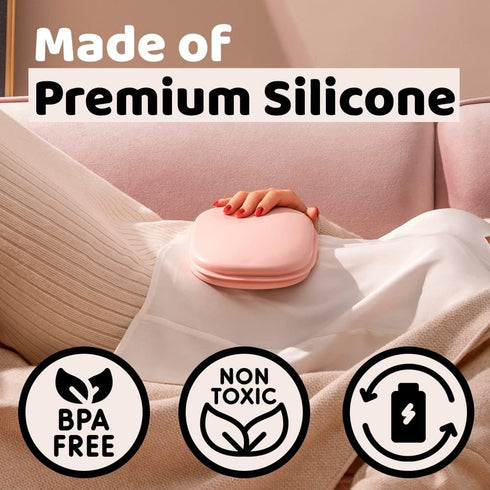 Portable Heating Pad Electric Hot Water Bag with Soft Fleece Cover, Arming Hand, Cold Feet, Relieve Menstrual Cramps