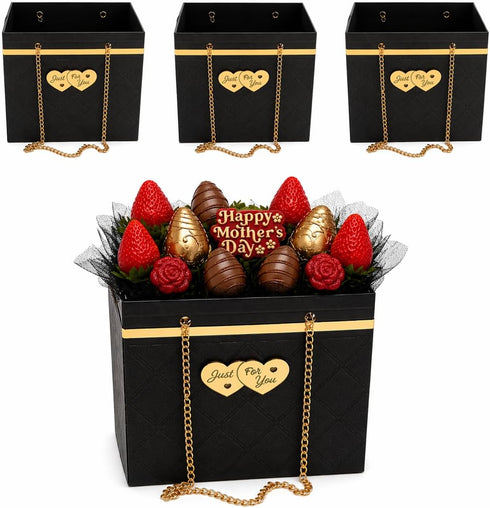 Toni Crafty floral bags 4 pcs Black, flower boxes for arrangements, Hand bag with