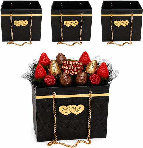 Toni Crafty floral bags 4 pcs Black, flower boxes for arrangements, Hand bag with
