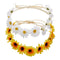 zYoung 2 Pcs Fashion Flower Headband, Sunflower Hair Wreath Festival Hair Band, Bridal Headpiece