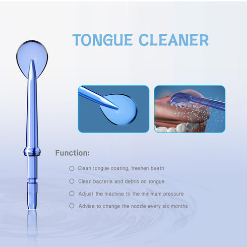 BOEEA Tongue Scraper Attachment Replacement for Waterpik Water Flosser, 3 PCS Tongue Cleaner Tips