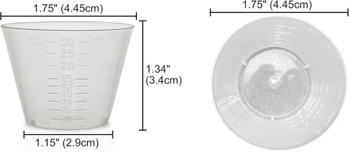 200ct, 1oz Flexible Graduated Measuring Medicine Cups, Non-Sterile, Semi-Clear, Easy Read