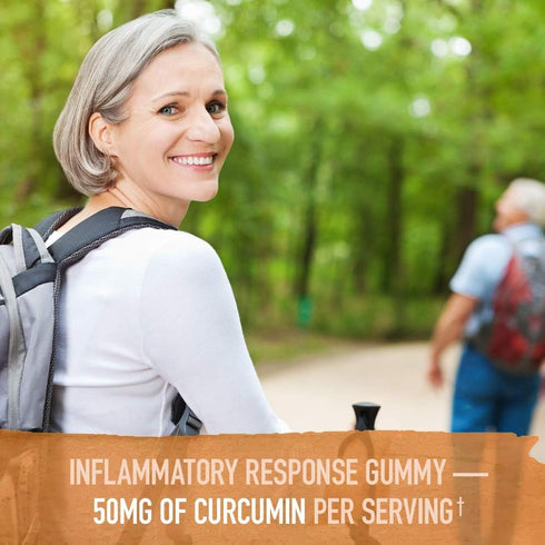 Inflammatory Gummy 120 Gummies 50Mg (95% Garden of Life Organics Turmeric Response - Real Fruit for Kids & Adults