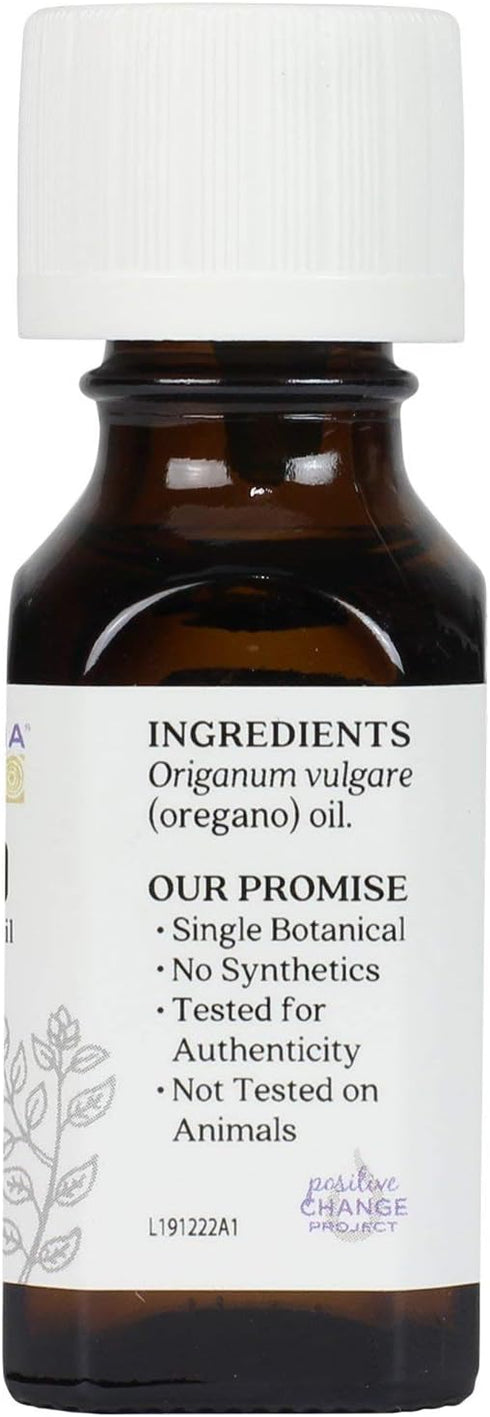 Aura Cacia 100% Pure Oregano Essential Oil, 15 ml, GC/MS Tested for Purity