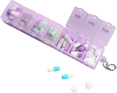 ZGLUZP 1 7 7 Pc Weekly Pill Dispenser - Day Medicine Box, Day Pill Holder | Pill Case Weekly, Medicine Storage