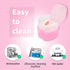 Dental Orthodontic Retainer Container Cleaning Case, Mouthguard Storage Soaking Case, Pink