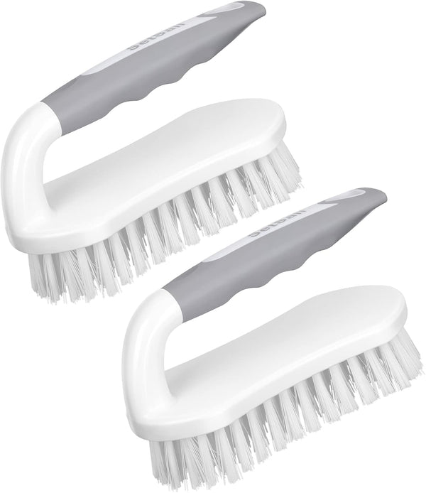 SetSail Scrub Brush, Heavy-Duty Cleaning Brushes with Stiff Bristles for Shower, Bathroom, Carpet, Kitchen - 2 Pack