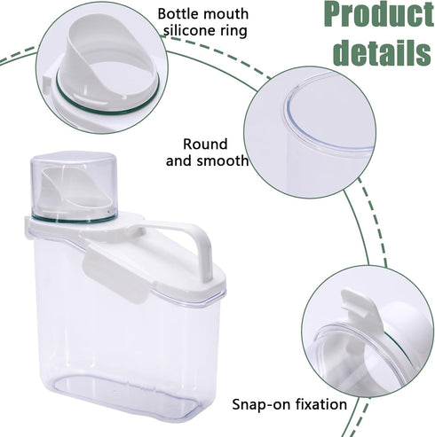 Mowhut 2 Pack 54 oz 8 1marker laundry detergent dispenser, liquid detergent container, liquid soap holder