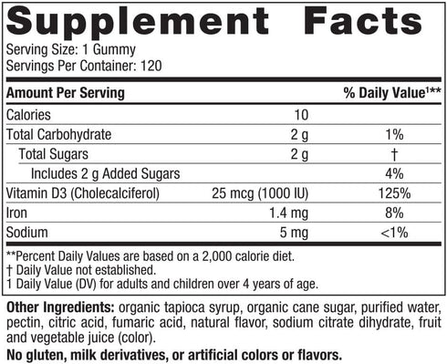 Nordic Naturals Vitamin D3 Gummies, Wild Berry, 120 Gummies, 1000 IU, Non-GMO, Great Taste