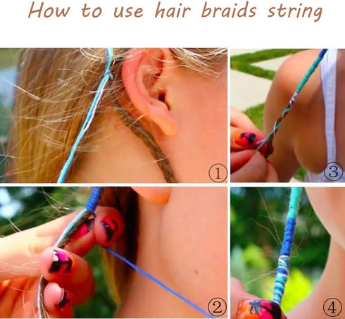 Miman Hair String for Braids - Colorful Styling Hair Braiding Yarn for Dreadlocks and Accessories