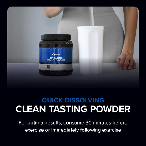 Creatine Monohydrate Powder, NSF Certified for Sport, Supplement for Muscle Recovery, Pre + Post Workout, 1 lb / 90