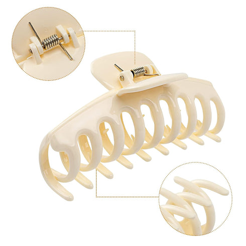 laxizar 8 Pack Claw Clip Hair Clips, 4.3 Inch Rectangular Hair Clips for Women and Girls