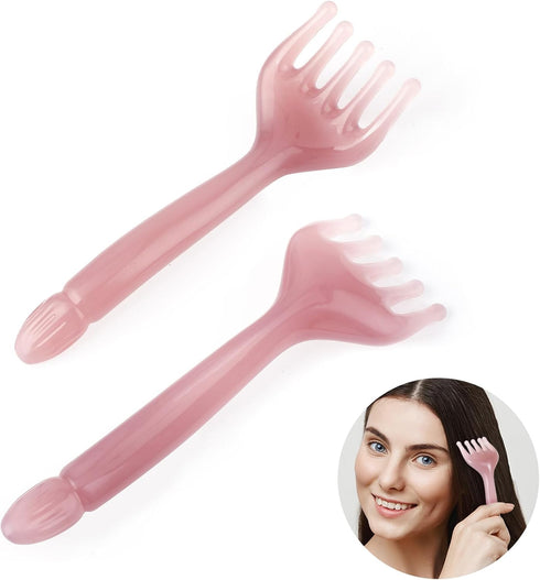 WY LIGHTING LEVEL 2Pcs Head Massager Manual Hair Scalp Massager Gua Sha Five Claw Massage Tool Comb Portable Handheld