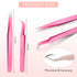 Mudder 6 Pcs Lash Tweezers, High Precision Eyelash Tweezers for Lash Extension, Colorful