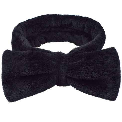 Spa Headband, Bow Makeup Headband for Washing Face, High Elasticity Coral Fleece Skincare Headbands for Women