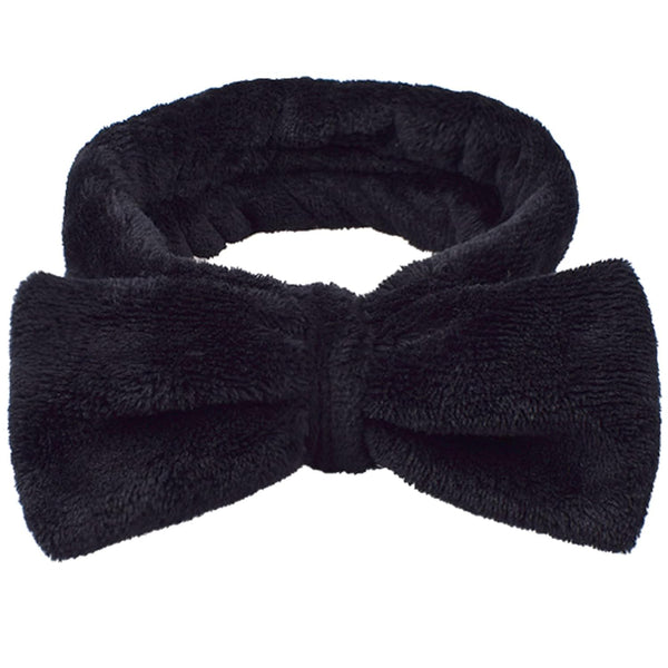 Spa Headband, Bow Makeup Headband for Washing Face, High Elasticity Coral Fleece Skincare Headbands for Women