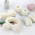 6 PCS Spa Headband with Wrist Washband Face Wash Set, Beige