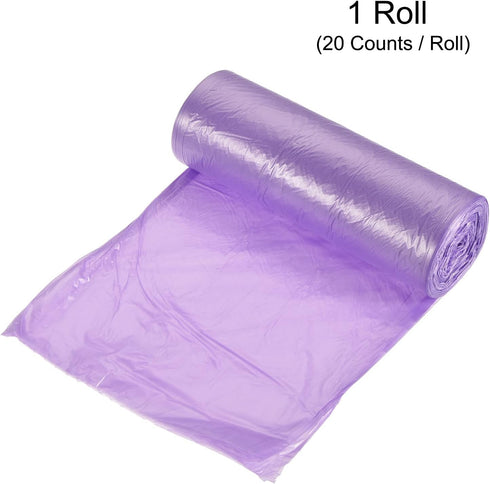 MECCANIXITY 2-4 Gallon Small Trash Bags, Garbage Waste Basket Liners for Kitchen, Office, Bathroom, Bedroom - Purple,
