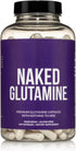 Naked L-Glutamine Muscle Recovery Capsules, 1000mg, 240 Count | Made in The USA, Non-GMO, Gluten and Soy Free