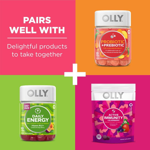 OLLY Essential Prenatal Gummy Multivitamin, Folic Acid, Vitamin D, Omega 3 DHA, Citrus Berry, 84 Count