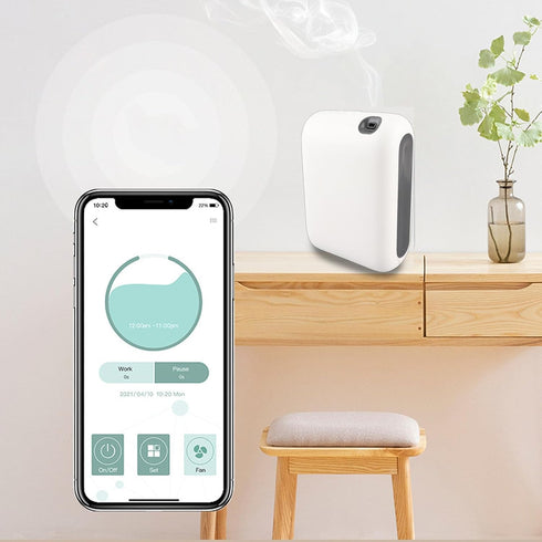 IGENBENFG Essential Oil Diffuser, Aromatherapy Diffuser with APP Control and Automatic Timer, Cold Diffusion Scent