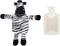 ITODA Mini Hot Water Bottle Warmer with Cute Zebra Stuffed Animal Cover, Waist