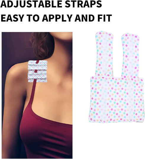 2PCS Bra Strap Pad Protector - Port Pillows for Chemo Patients, Recovery Cushion for Chest Support (Dots)