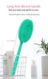 Loofah Exfoliating Body Scrubber - 2 in 1 Face and Body Silicone Scrubber - Silicone Shower Brush Bath Sponge Loofa Blue