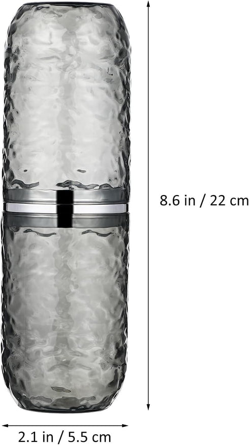 2PCS Travel Toothbrush Case with Cover, Portable Toothbrush Holder Cup Storage Container for Home Bathroom and Trip
