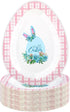 YoehMongYo 60 Packs Easter Plates Disposable Dinner Egg Plate Happy Easter Paper Plates