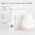 Settings Sacred Lotus Love Ceramic Essential Oil Diffuser Ultrasonic Aroma Diffuser with Wood Base, Ambient LED Light