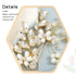 JAKAWIN Bridal Hair Comb, Pearl Flower Hair Piece, Rhinestone Hair Accessories for Women HC034 (Gold)