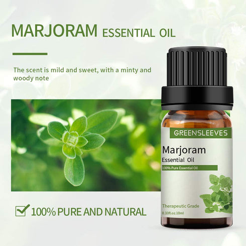 Marjoram Honeysuckle Essential Oil Set - 100% Pure Oils for Diffuser, Humidifier, Massage, 2 x 10ml