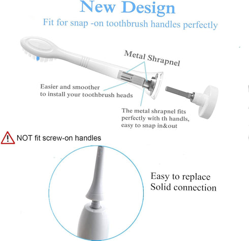 WEQNNM Sonicare:10 Pack 4100 6100 Replacement Toothbrush Heads Compatible with Philips Professional Electric Brush