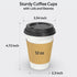100 Pack 12 oz Disposable Coffee Cups with Lids and Sleeves, Sturdy Thick Paper & Leak-free Insulated to Go Coffee Cups with Lids, Paper Hot Coffee Cups with Sip Lids for Hot & Cold Beverage