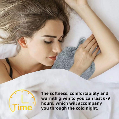 Fythao Hot Water Bottle Rubber with Soft Cover (2 Liter) for Cramps, Neck, Shoulders Pain Relief
