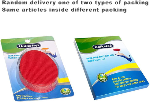 Unikstep 5 Pairs Anti Slip Shoe Sole Grips, Non Skid Rubber Pads for Bottom and Heel