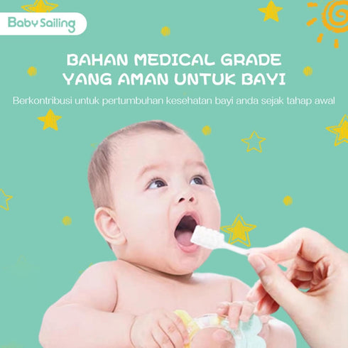 BARASH Baby Cleaning Stick - Tongue Cleaner Toothbrush for Infant Dental Care, Travel & Home Use